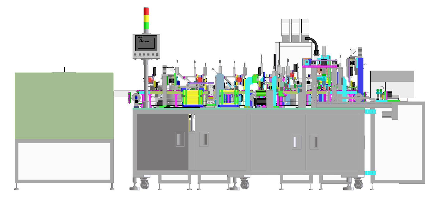 自动化组装的工作流程的主要结构，以及使用注意事项